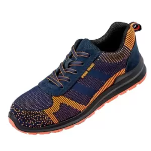 Image of Result Work-Guard Unisex Adults Suede Trim Safety Trainer (11 UK) (Navy/Orange)