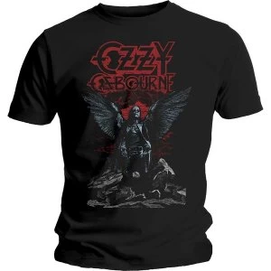Image of Ozzy Osbourne - Angel Wings Unisex Medium T-Shirt - Black