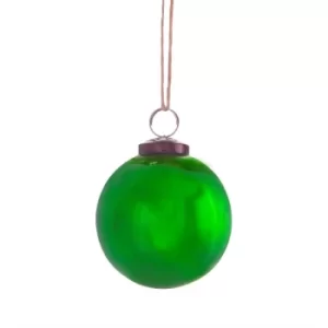 Image of Green Vintage Glass Bauble Large
