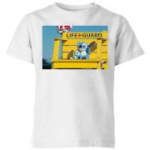Image of Disney Lilo And Stitch Life Guard Kids T-Shirt - White - 7-8 Years - White
