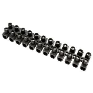 Image of BQ Black 15A 12 Way Cable Connector Strip Pack of 5