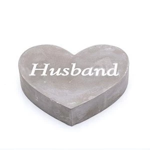 Image of Thoughts Of You Graveside Concrete Heart - Husband
