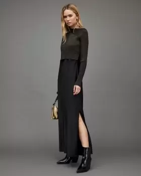 Image of AllSaints Studio 2-In-1 Midi Dress