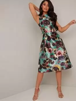 Image of Chi Chi London Alyssa Dress - Teal, Size 12, Women