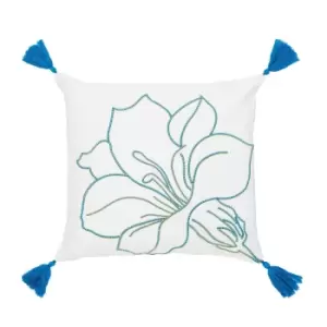 Image of Ted Baker New Romantics Floral Cushion 45cm x 45cm, White