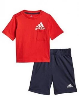 Image of Adidas Unisex Infant Badge Of Sport Summer Set