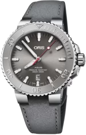 Image of Oris Watch Aquis Date Relief Leather