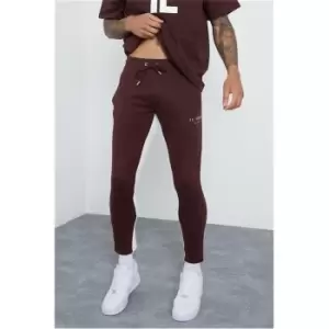 Image of I Saw It First Brown Il Sarto Logo Slim Panelled Joggers - Brown