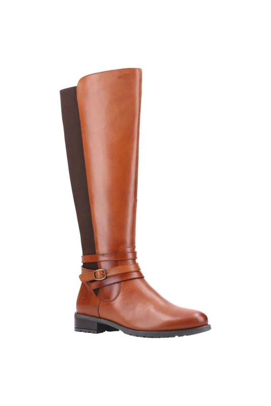 Image of Hush Puppies Womens Vanessa Zip Up Tall Knee High Boots - UK 3 Brown female GDE2648TAN3