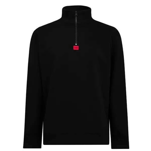 Image of Hugo Durton Quarter Zip Sweatshirt X Small Blue 55633818310