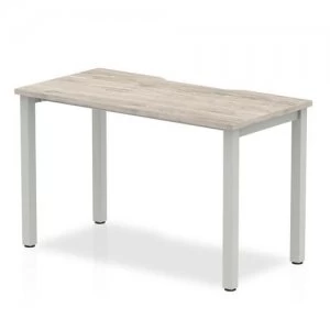 Image of Trexus Bench Desk Individual Silver Leg 1200x800mm Grey Oak Ref BE759