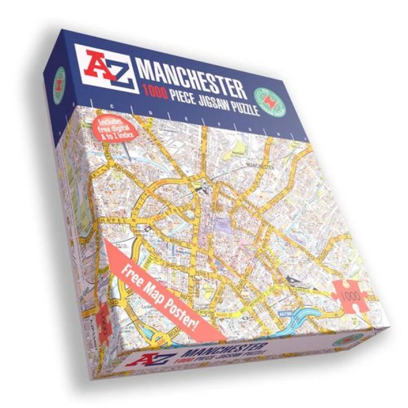 Image of A to Z A to Z Map of Manchester 1000 Piece Jigsaw Puzzle