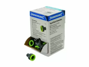 Image of Silverline 876926 Female/Male 1/2in 3/4in Tap Connectors 30pc