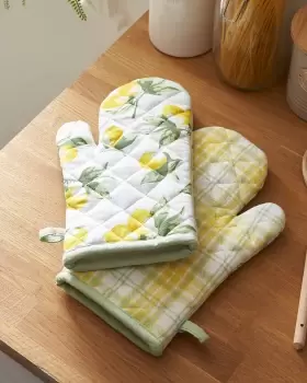 Image of Cotton Traders 2 Pack Oven Glove in Yellow