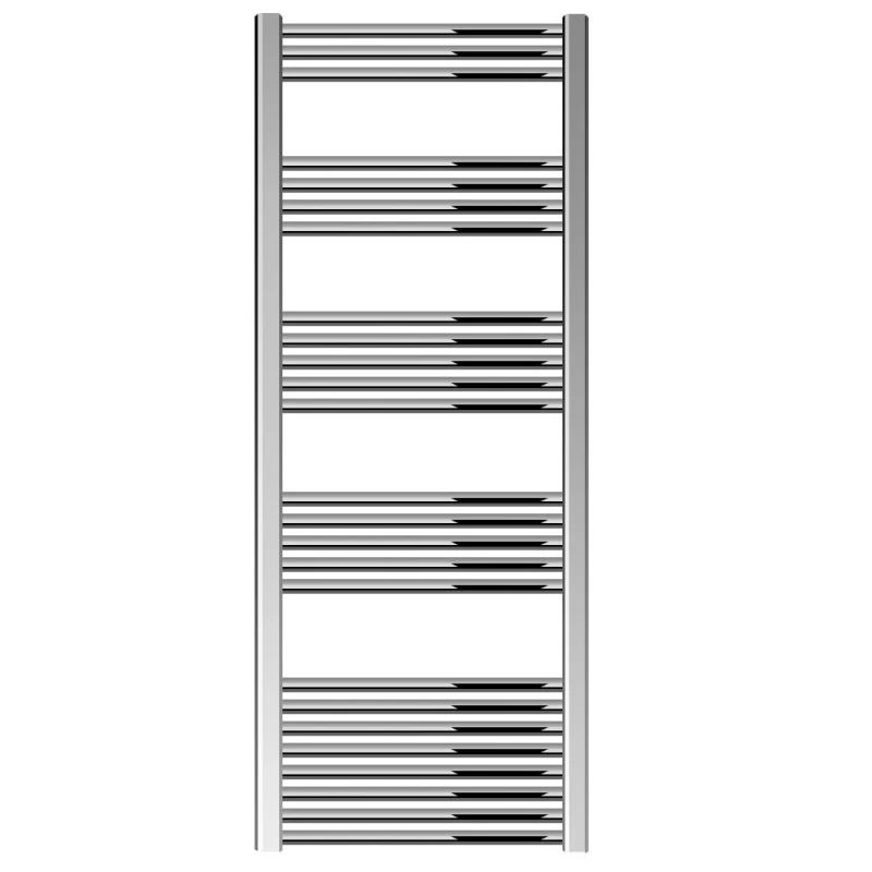 Image of Balterley Straight Heated Towel Rail Radiator, 535W, 600 x 1600mm, Chrome in Silver Silver Unisex