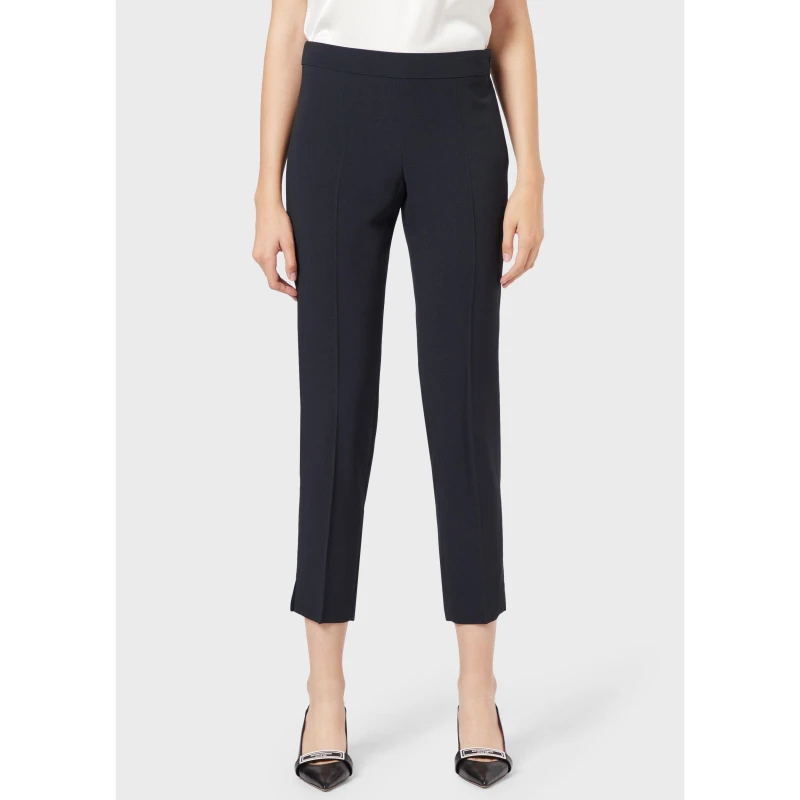 Image of Emporio Armani Cropped Trousers - Blue Blue 6