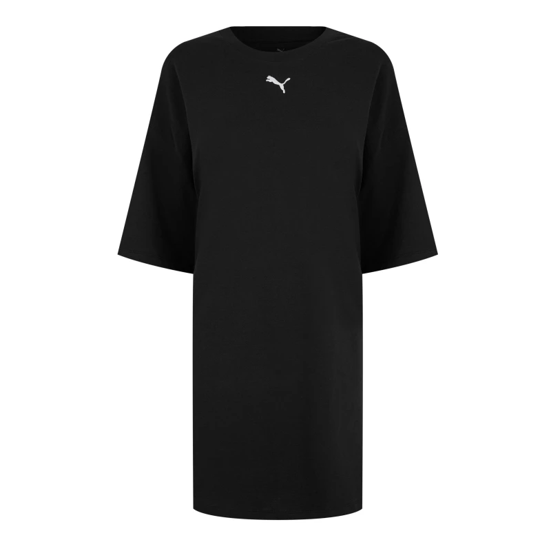 Image of Puma Single Cat T-Shirt Dress Womens - Black 8