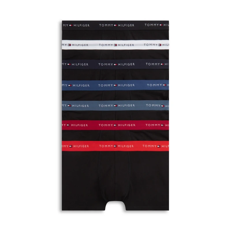 Image of Tommy Hilfiger 7P TRUNK X7 mens Boxer shorts in Black