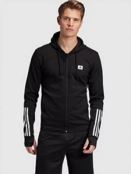 Image of Adidas Designed 2 Move Motion Full Zip Hoodie - Black