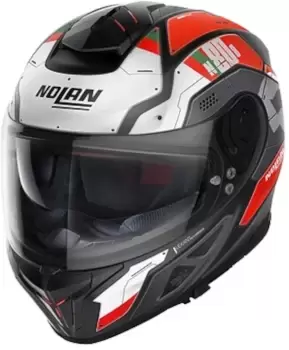 Image of Nolan N80-8 Starscream N-Com Helmet, black-white-red Size M black-white-red, Size M