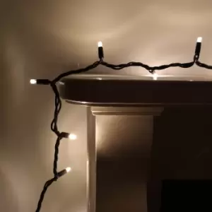 Image of 100 LED 10m Heavy Duty Indoor Outdoor Static Connectable Christmas Lights in Warm White