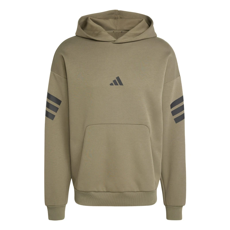 Image of adidas Future Icons 3-Stripes Hoodie Mens Olive Strata male S