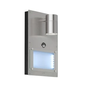 Image of Wofi Marvel GU10 Wall Lamp - Brushed Stainless Steel