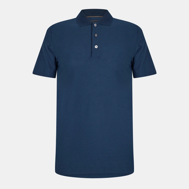 Image of Boss Mens HBC Perry 53 Luxury Polo T-Shirt Dark Blue male Small