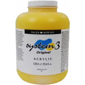 Image of Daler Rowney System 3 Acrylic Paint Lemon Yellow 2.25L