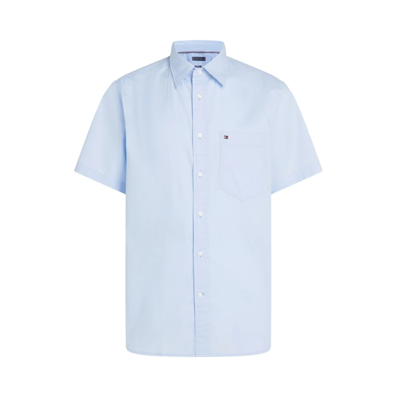 Image of Tommy Hilfiger Mens Flex Short Sleeve Shirt Sweet Blue male M