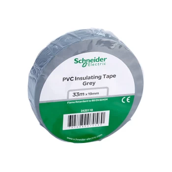 Image of Schneider Electric - 2420118 PVC Tape 19mm x 33m Grey