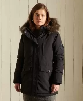 Image of Superdry Womens Everest Parka Coat Black - Size: 12