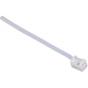 Image of Cable tie 150 mm White Screw base KSS 544730