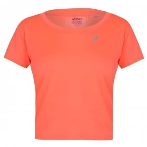 Image of Asics Race Crop Top Ladies - Coral
