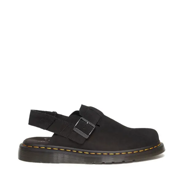 Image of Dr Martens Black Eh Suede Jorge Ii Suede Slingback Mules Black Female 4 203878UK