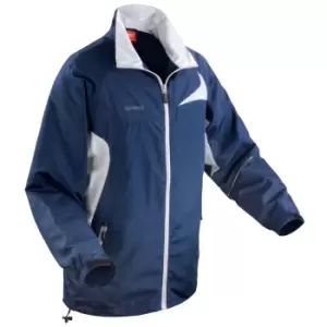 Image of Spiro Mens Micro-Lite Performance Sports Jacket (Water Repellent, Wind Resistant & Breathable) (S) (Navy/White)