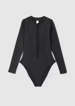 Image of Good American Womens Good Compression Swimsuit In Black