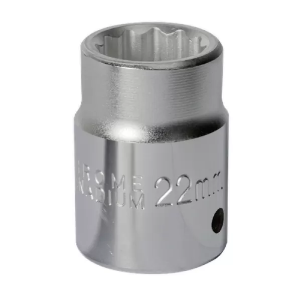Image of Genuine SEALEY S34/22 WallDrive® Socket 22mm 3/4Sq Drive