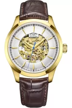 Image of Mens Rotary Mecanique Skeleton Automatic Watch GS05035/03