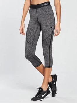 Image of Nike Training Pro HyperCool Shine Capri Black Size XS Women