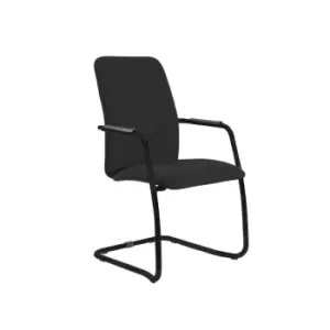 Image of Dams MTO Tuba Black Cantilever Frame Conference Chair with Fully Upholstered Bac