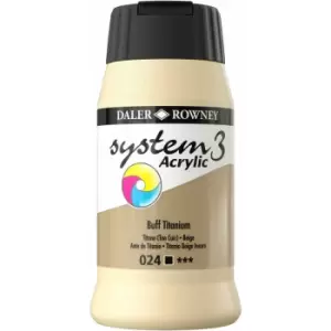 Image of System 3 Acrylic Paint Process Buff Titanium (500ml) - Daler Rowney