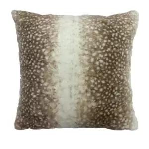 Image of Fawn Faux Fur Cushion Multicolour