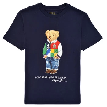 Image of Polo Ralph Lauren WHILINA boys's Childrens T shirt in Blue - Sizes 6 / 7 years,8 / 9 years