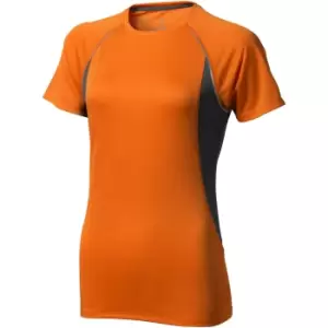 Image of Elevate Womens/Ladies Quebec Short Sleeve T-Shirt (L) (Orange/Anthracite)