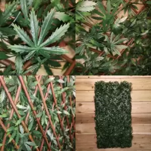 Image of 180cm x 60cm Artificial Fence Garden Trellis Privacy Screening Indoor Outdoor Wall Panel - Green Acer