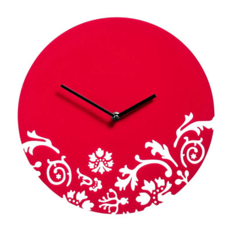 Image of Premier Housewares Maison by Premier Acrylic Wall Clock Red