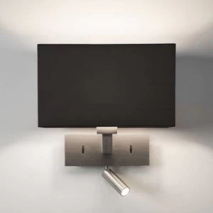 Image of 1 Light Indoor Wall Reading Light Matt Nickel - Shade Not Included, E27