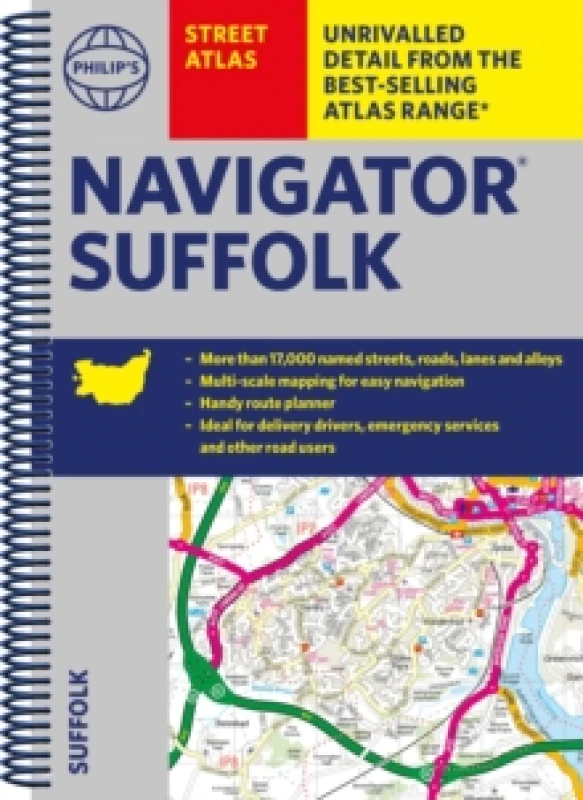 Image of Philip's Navigator Street Atlas Suffolk Spiral bound