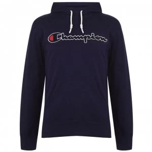 Image of Champion Basic Logo Hoodie - Blue